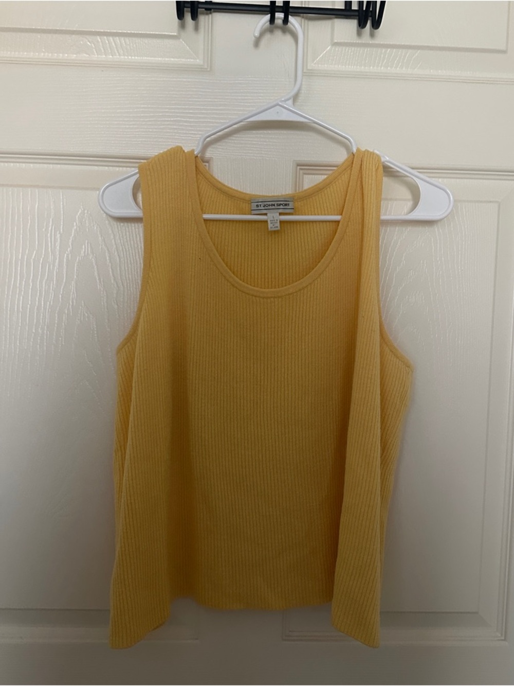 St. John Sport Sleeveless Ribbed Tank in Yellow